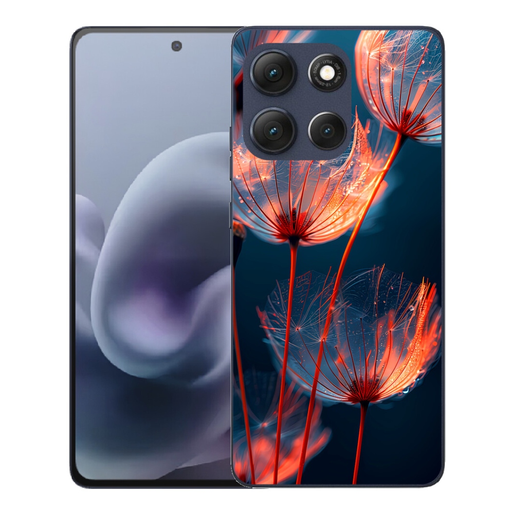 Gélový obal mmCase pre Motorola Moto G86 5G – svietiace chmýří