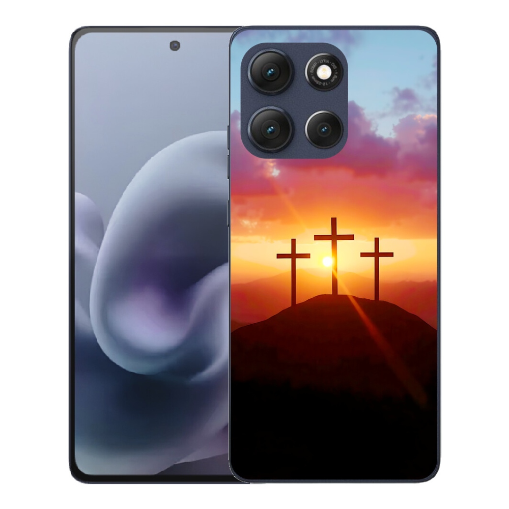 Gélový obal mmCase pre Motorola Moto G86 5G – tri kríže