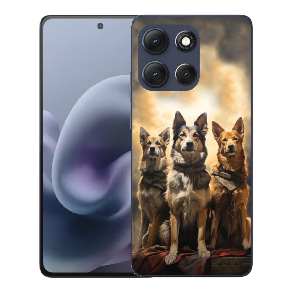 Gélový obal mmCase pre Motorola Moto G86 5G – tri psi