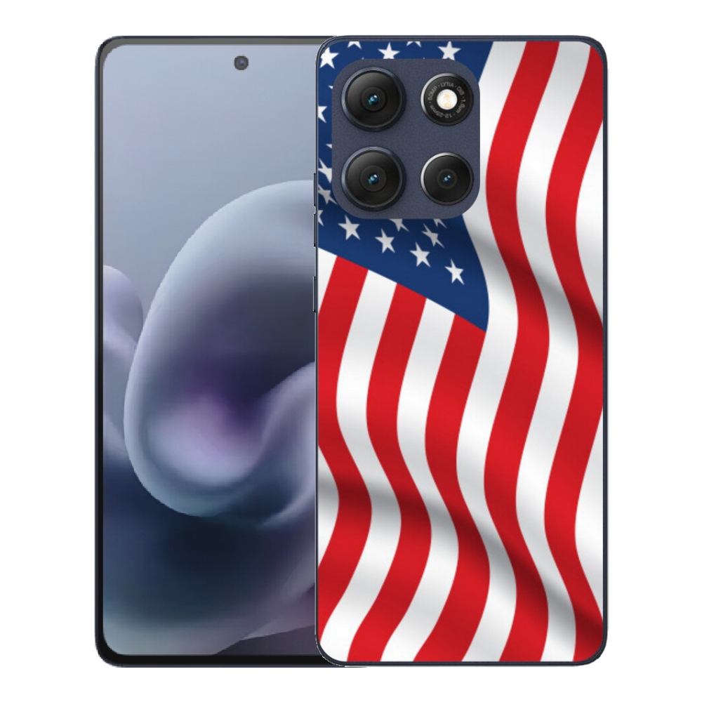 Gélový obal mmCase pre Motorola Moto G86 5G – vlajka USA