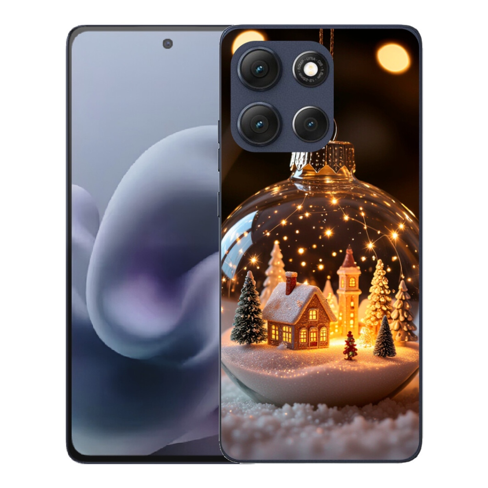 Gélový obal mmCase pre Motorola Moto G86 5G – vianočné gule 3