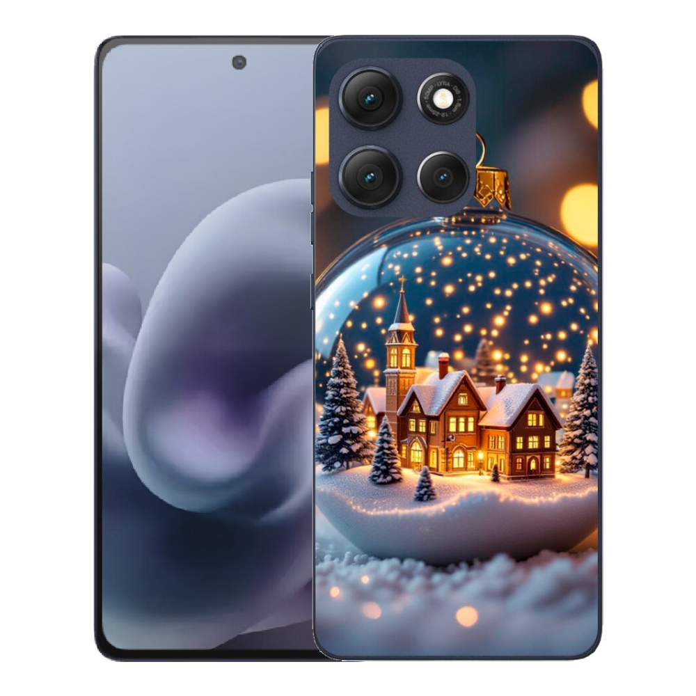 Gélový obal mmCase pre Motorola Moto G86 5G – vianočné gule 4