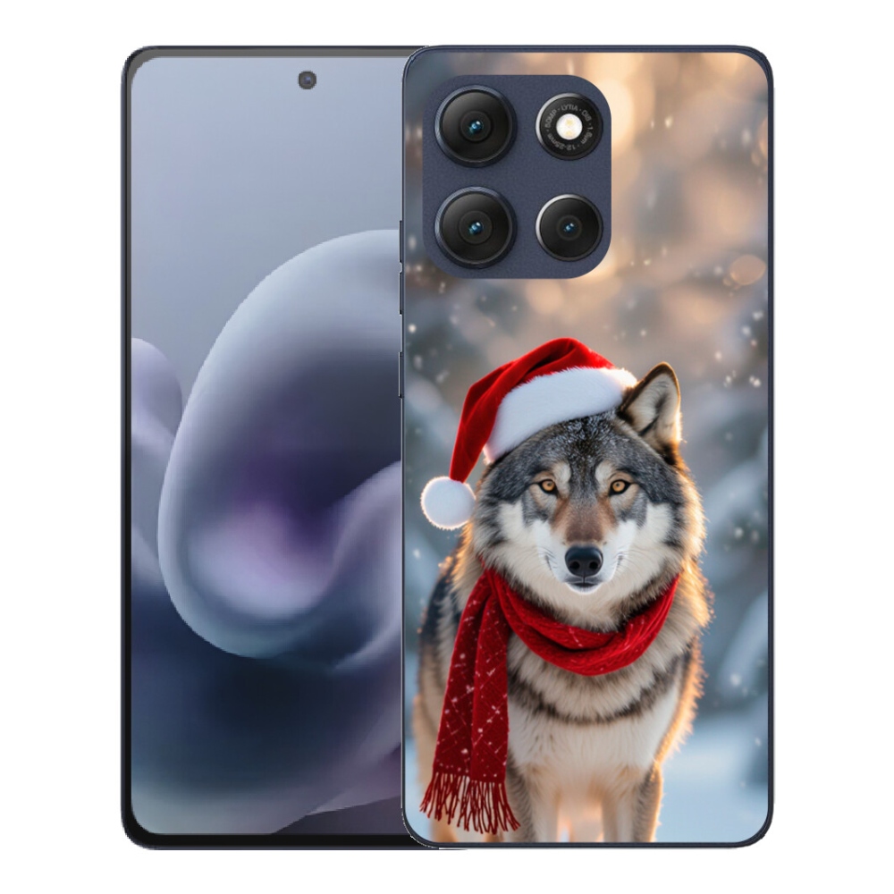 Gélový obal mmCase pre Motorola Moto G86 5G – vianočný vlk