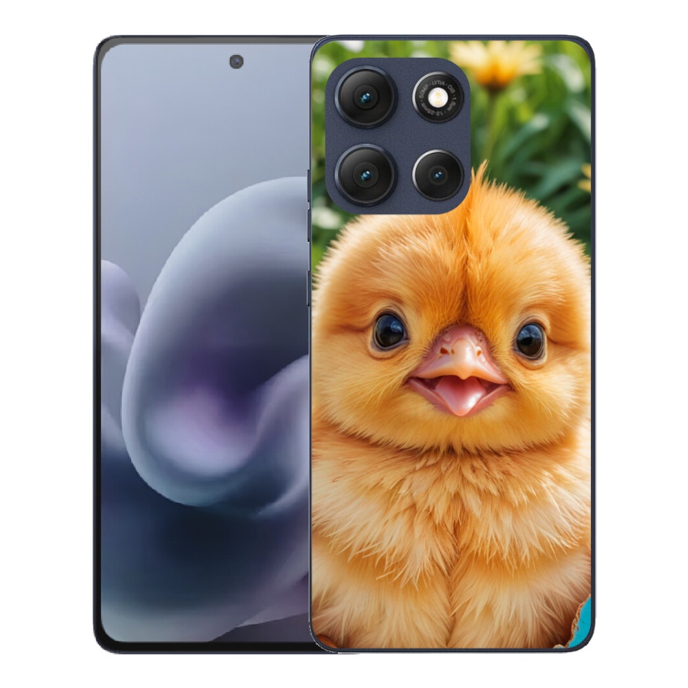 Gélový obal mmCase pre Motorola Moto G86 5G – veselé kuriatko