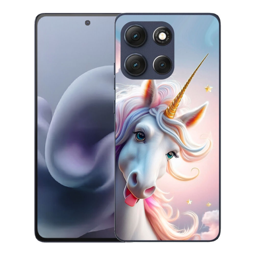 Gélový obal mmCase pre Motorola Moto G86 5G – veselý jednorožec