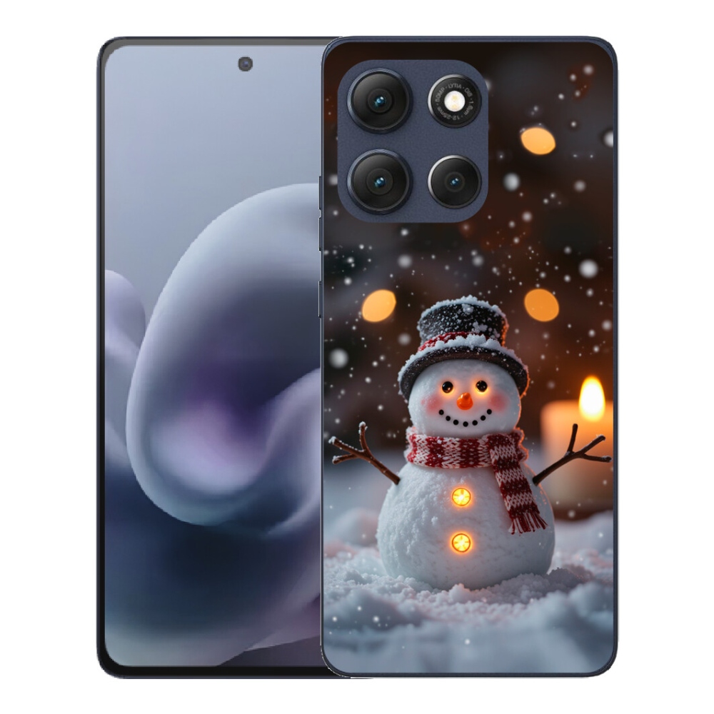Gélový obal mmCase pre Motorola Moto G86 5G – veselý snehuliak