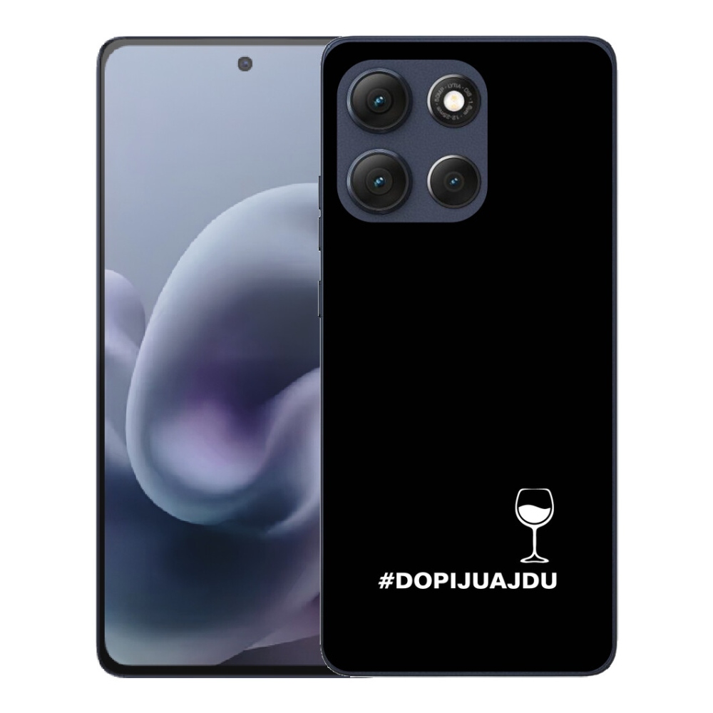 Gélový obal mmCase pre Motorola Moto G86 5G – motív hrozna na čiernom pozadí