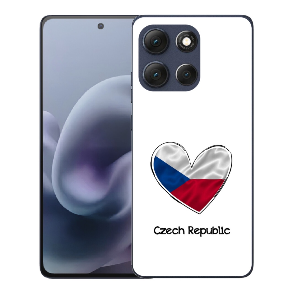 Gélový obal mmCase pre Motorola Moto G86 5G – vlajka na srdci na bielom pozadí