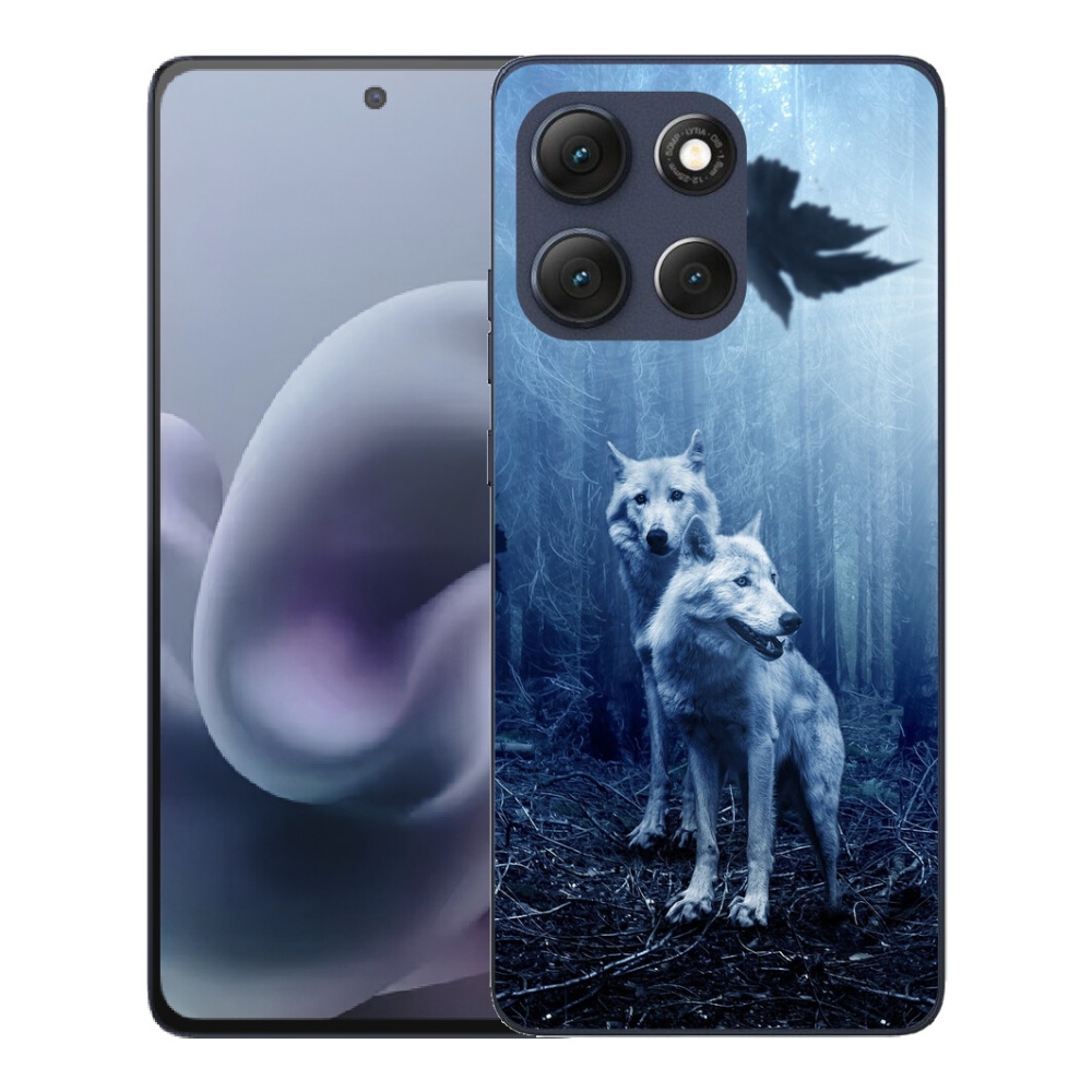 Gélový obal mmCase pre Motorola Moto G86 5G – vlci v lese