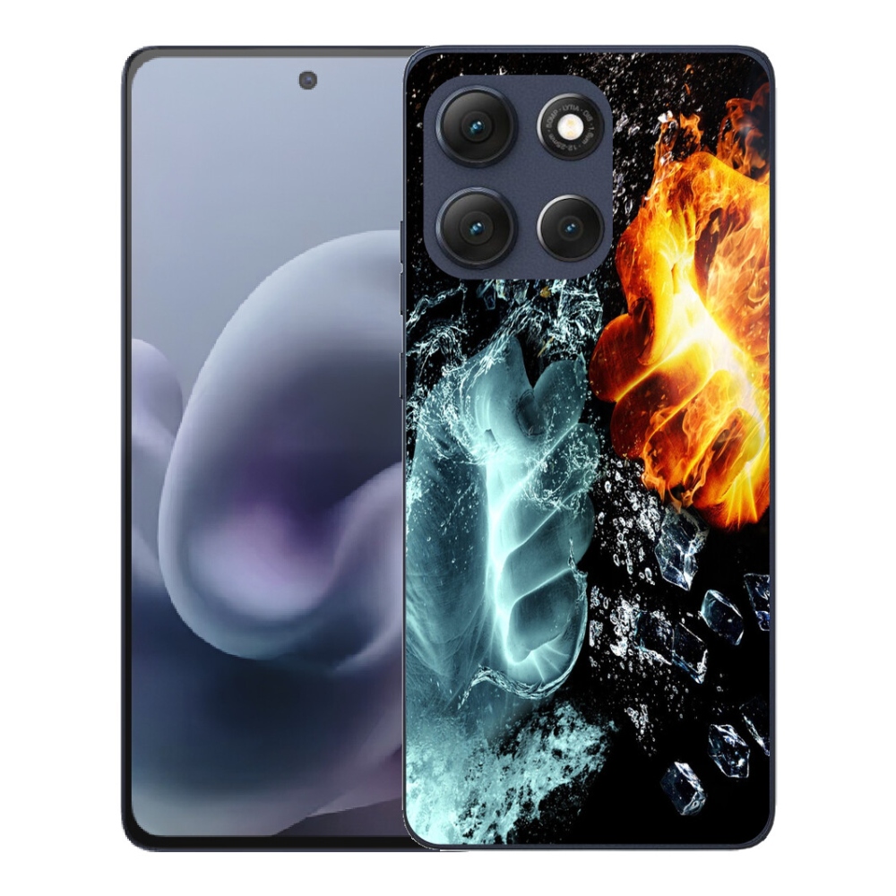 Gélový obal mmCase pre Motorola Moto G86 5G – voda a oheň