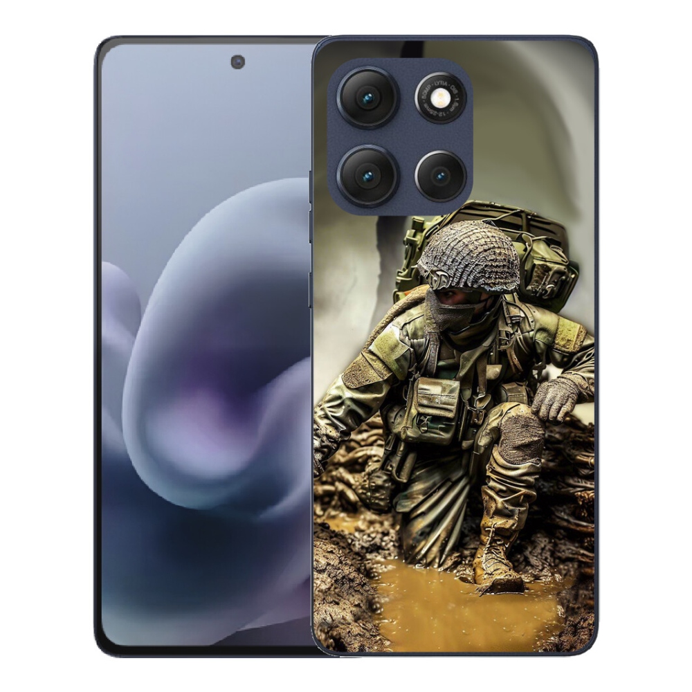 Gélový obal mmCase pre Motorola Moto G86 5G – vojak