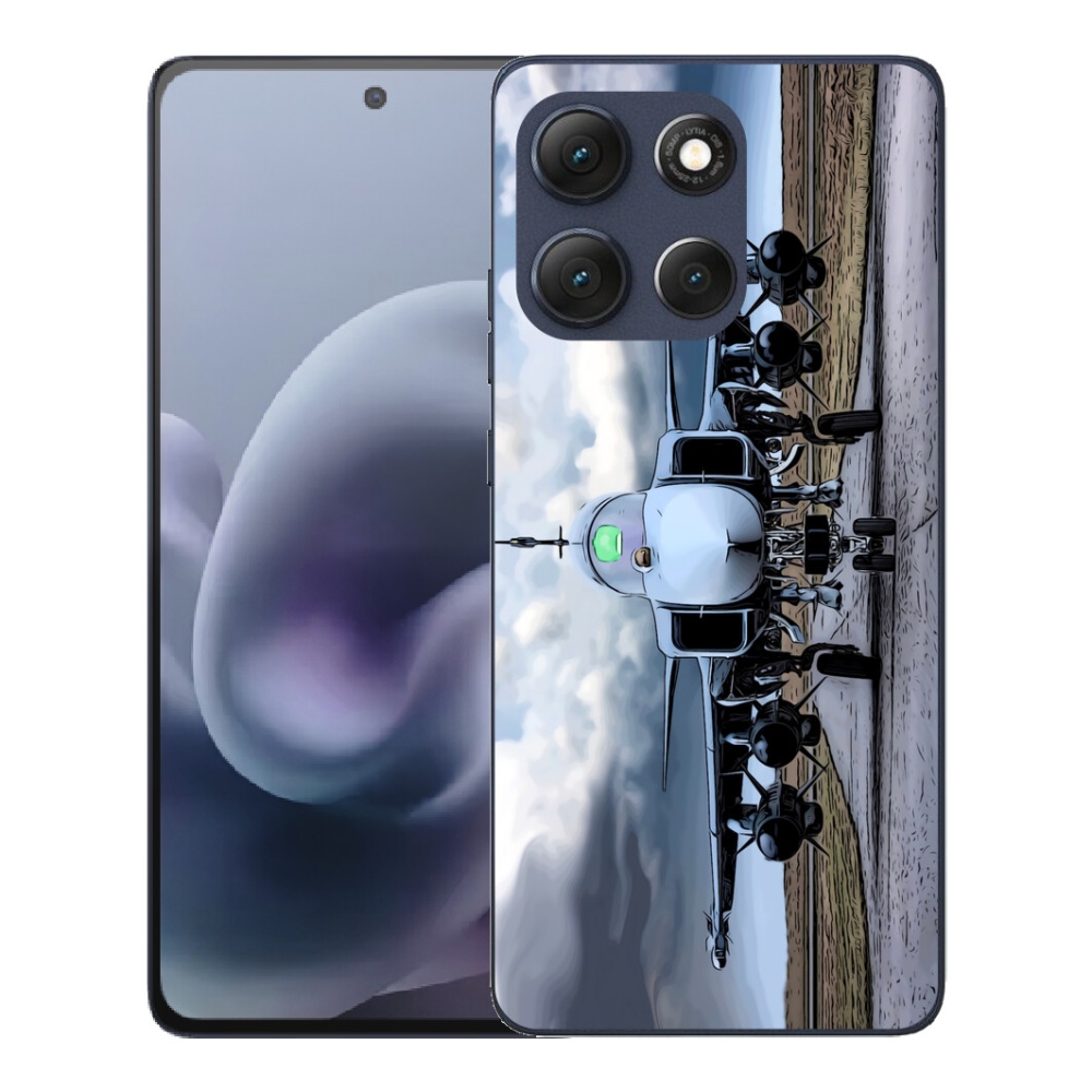 Gélový obal mmCase pre Motorola Moto G86 5G – vojenské lietadlo