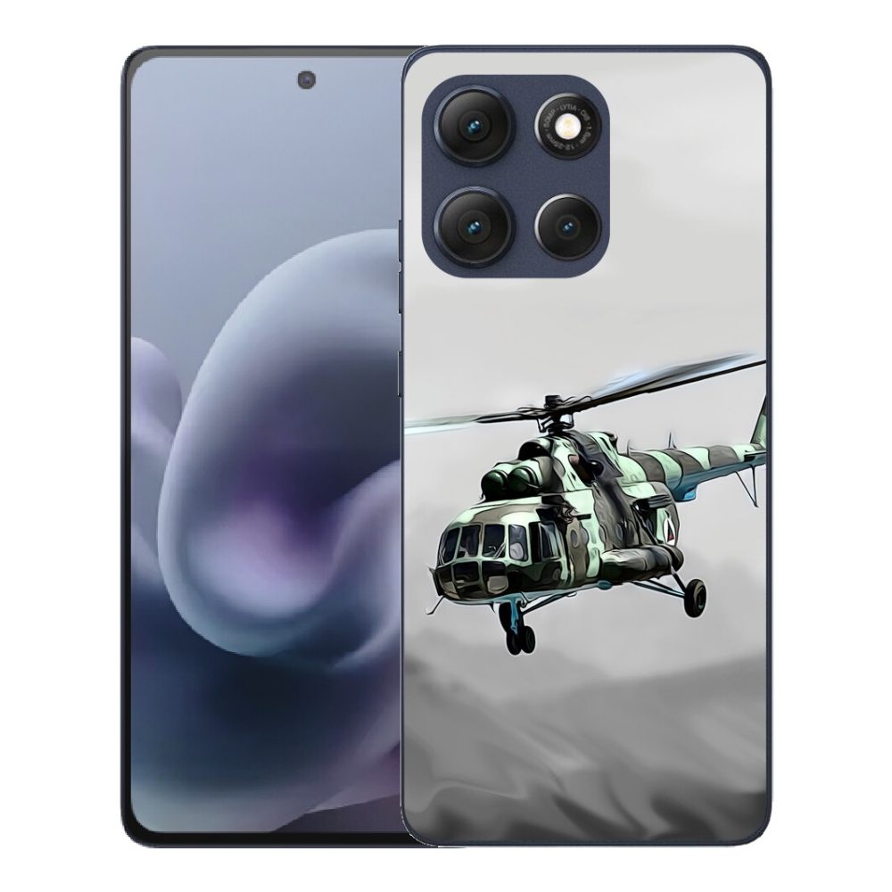 Gélový obal mmCase pre Motorola Moto G86 5G – vojenský vrtuľník
