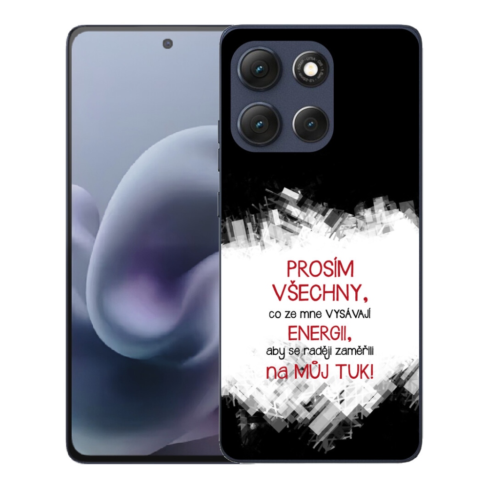 Gélový obal mmCase pre Motorola Moto G86 5G – vtipný nápis 1 červený