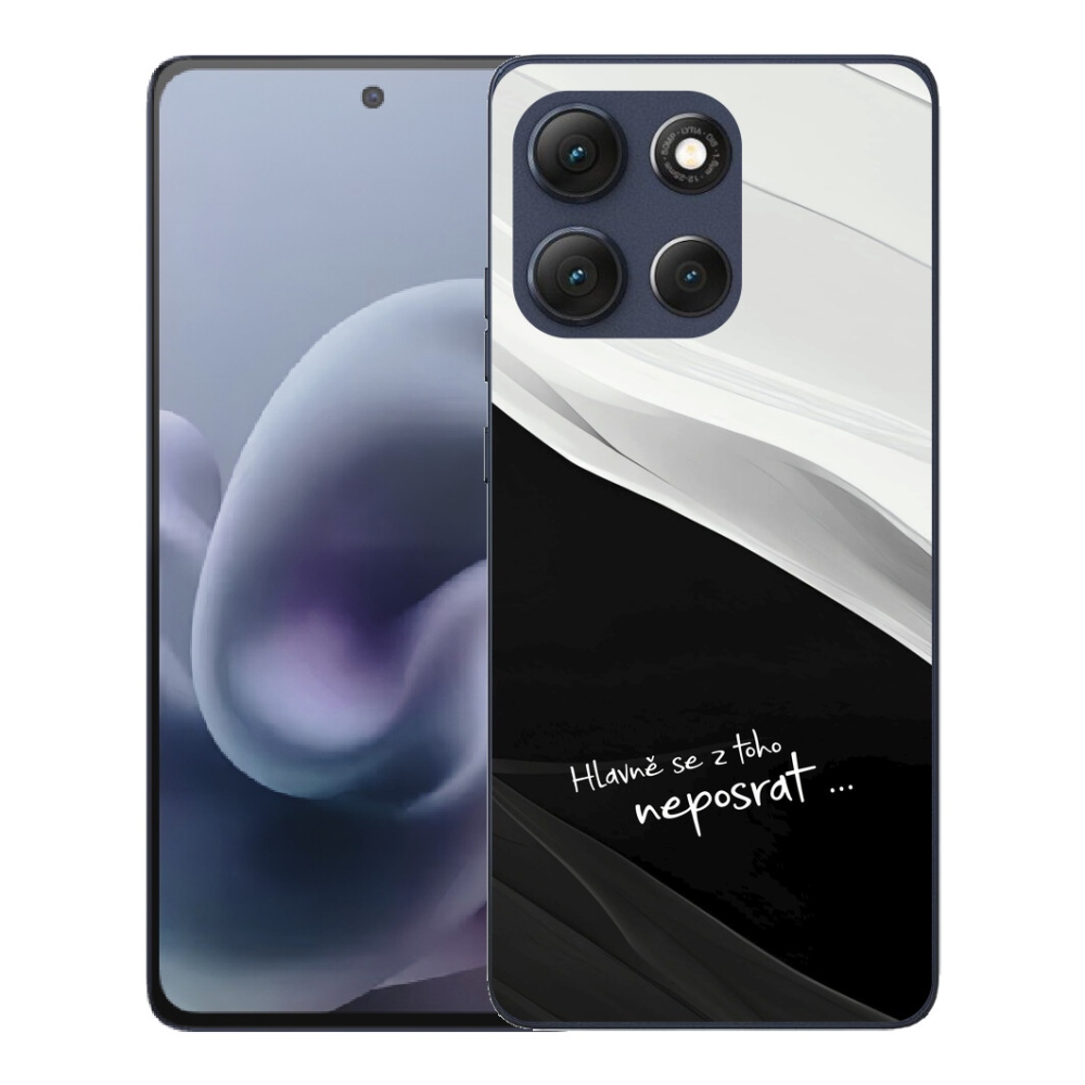 Gélové puzdro mmCase pre Motorola Moto G86 5G – vtipný text, 13 čiernobielych pozadí