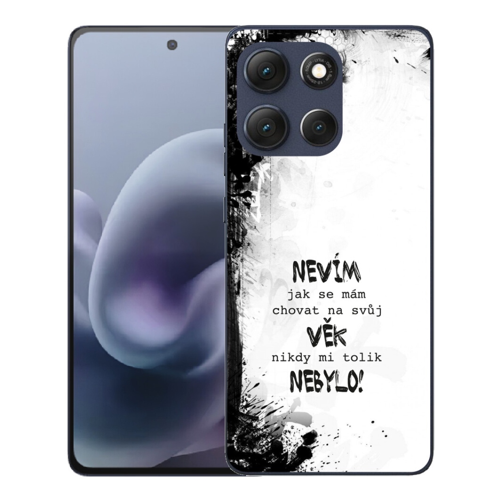 Gélový obal mmCase pre Motorola Moto G86 5G – vtipný nápis 14 na bielom pozadí