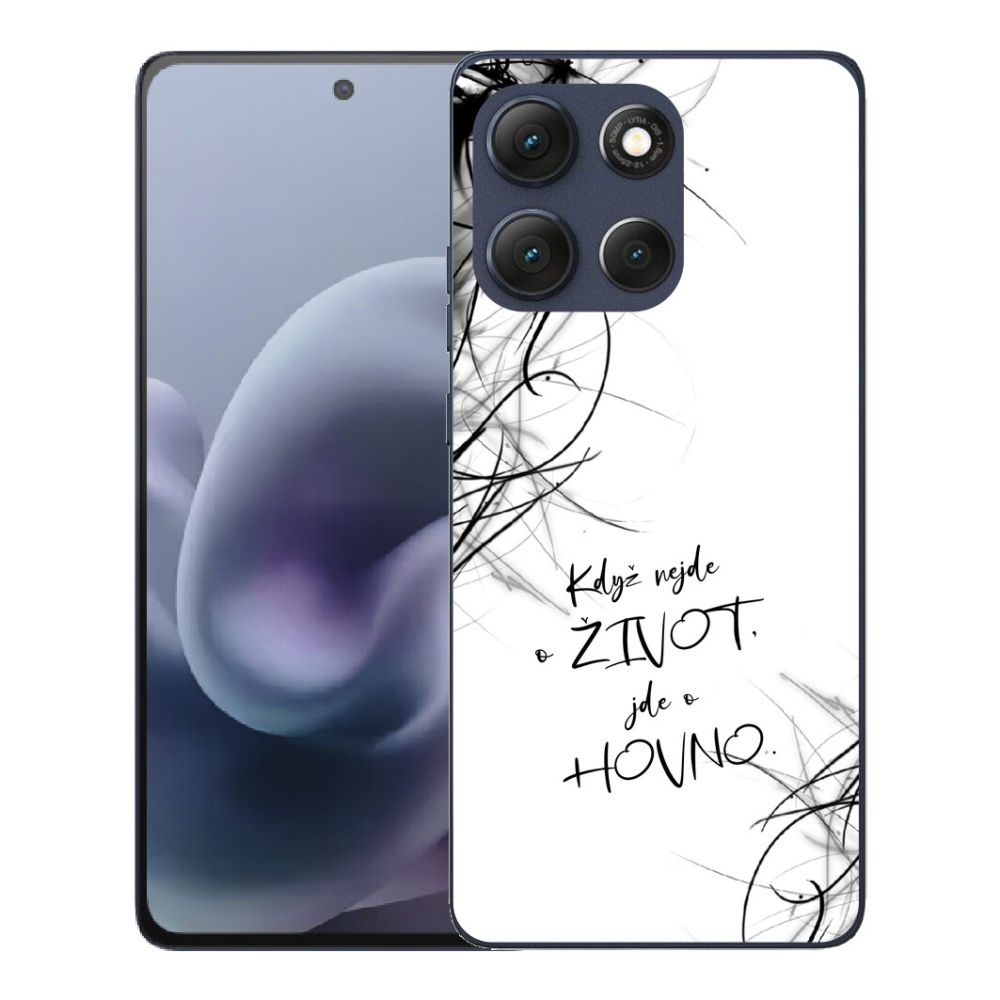Gélový obal mmCase pre Motorola Moto G86 5G – vtipný nápis 16 na bielom pozadí