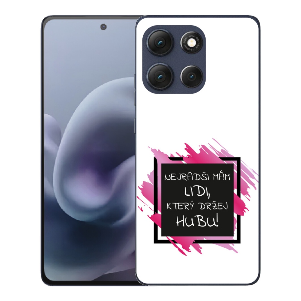 Gélový obal mmCase pre Motorola Moto G86 5G – vtipný text, 7 čierno-bielych pozadí