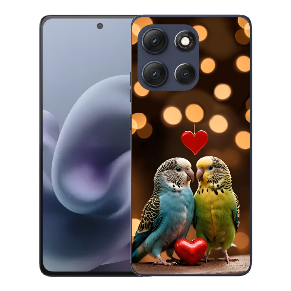 Gélový obal mmCase pre Motorola Moto G86 5G – zamilované papagáje