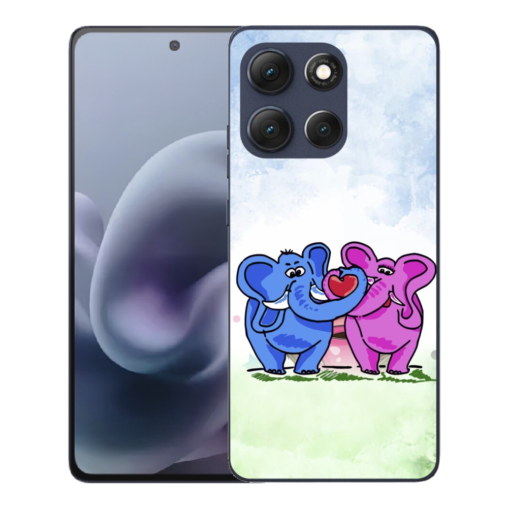 Gélový obal mmCase pre Motorola Moto G86 5G – zamilované slony
