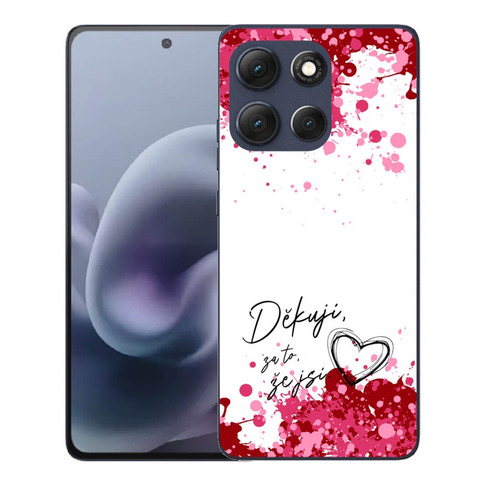 Gélový obal mmCase pre Motorola Moto G86 5G – nápis „zamilovaný“ 2, biele pozadie