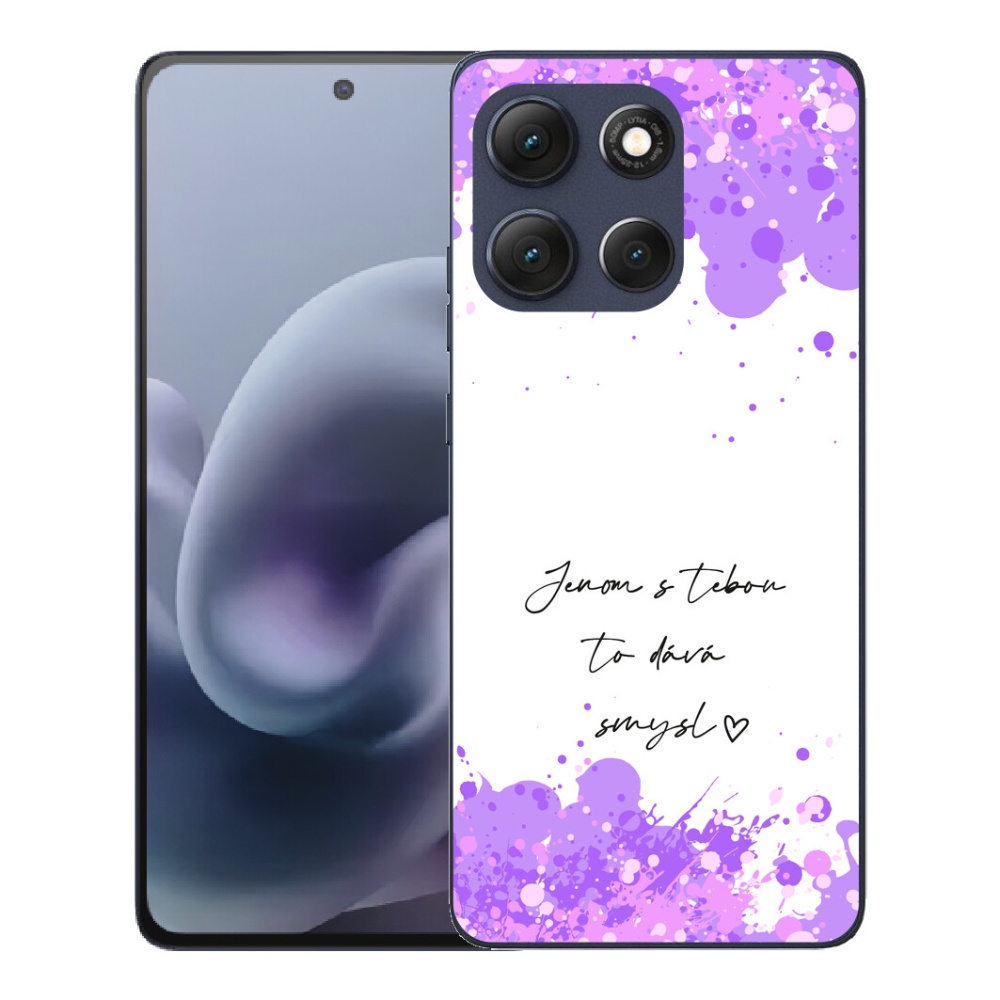 Gélový obal mmCase pre Motorola Moto G86 5G – nápis „zamilovaný“ na bielom pozadí