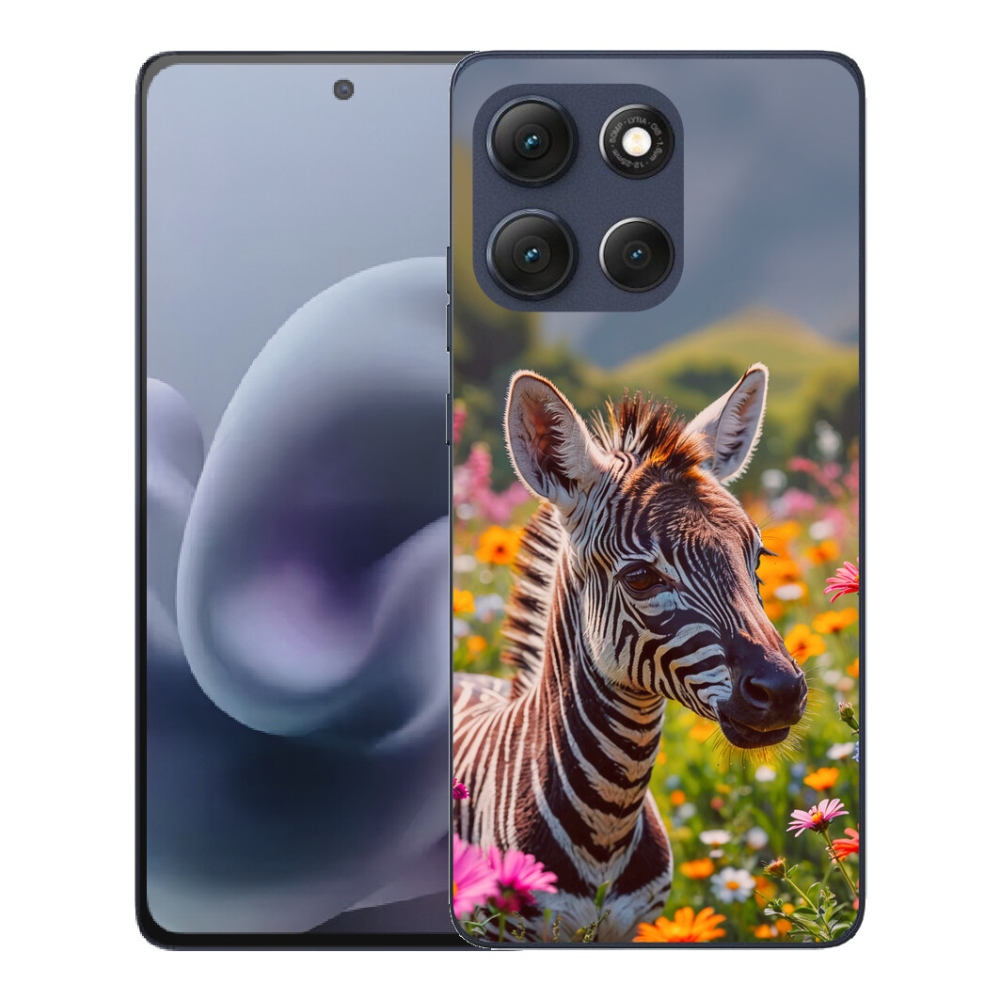 Gélový obal mmCase pre Motorola Moto G86 5G – zebra na lúke