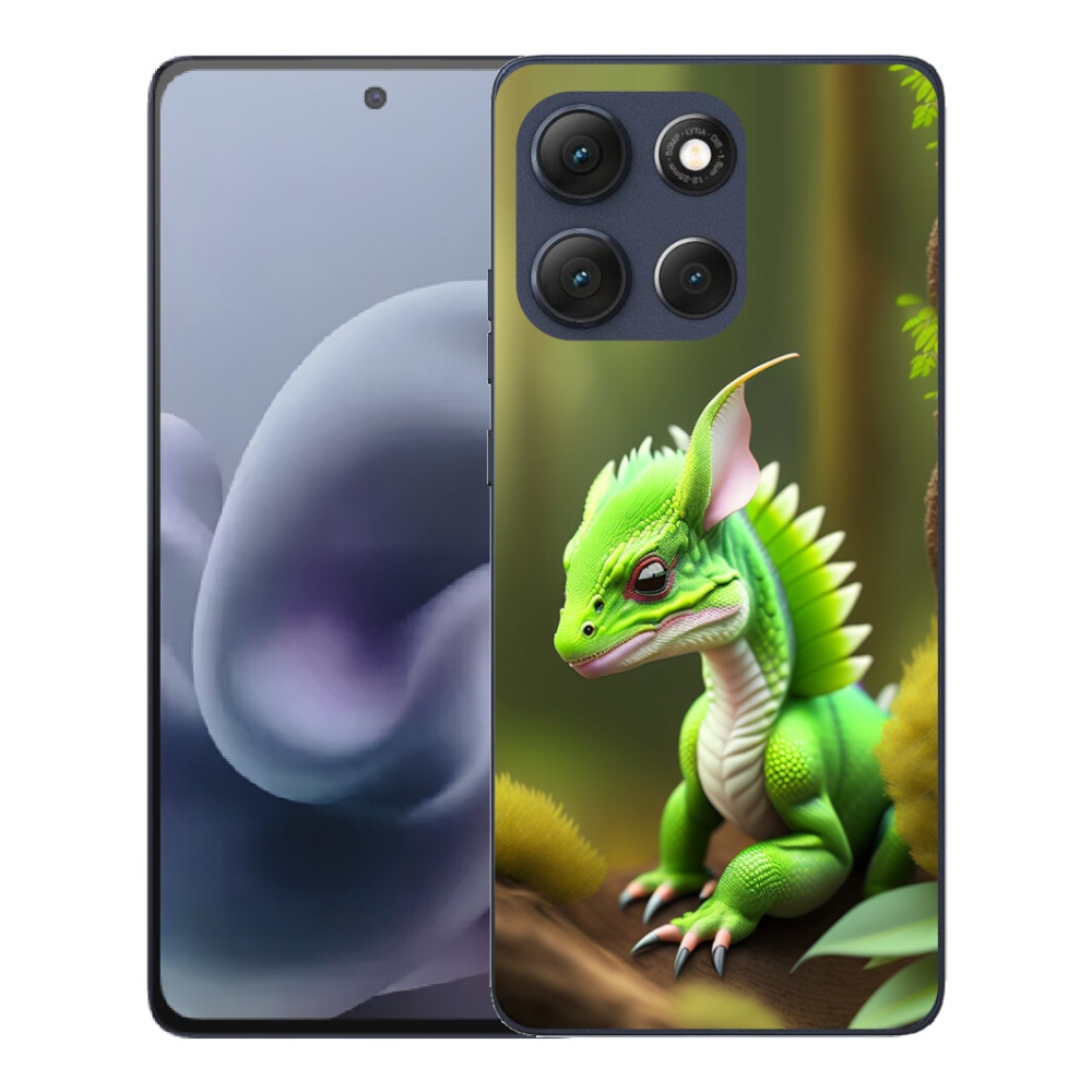 Gélový obal mmCase pre Motorola Moto G86 5G – zelený drak