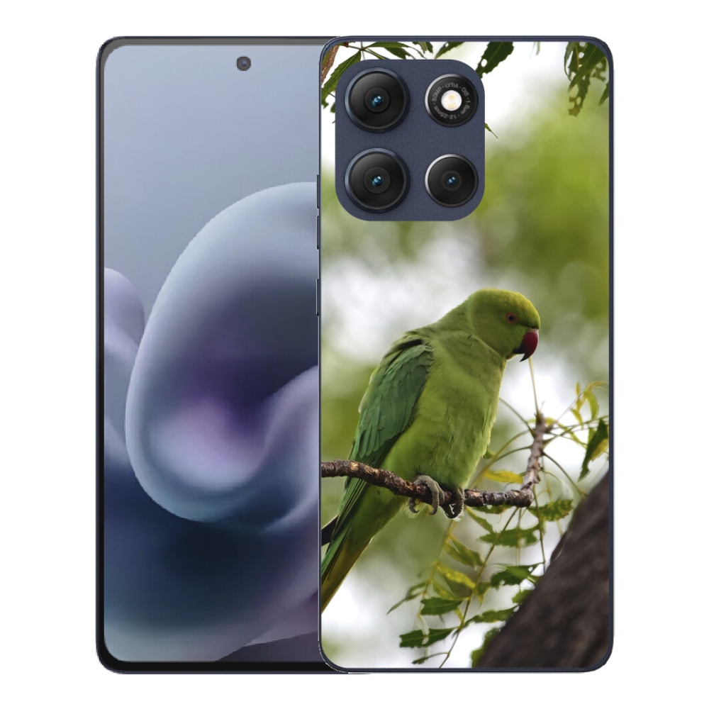 Gélový obal mmCase pre Motorola Moto G86 5G – zelený papagáj