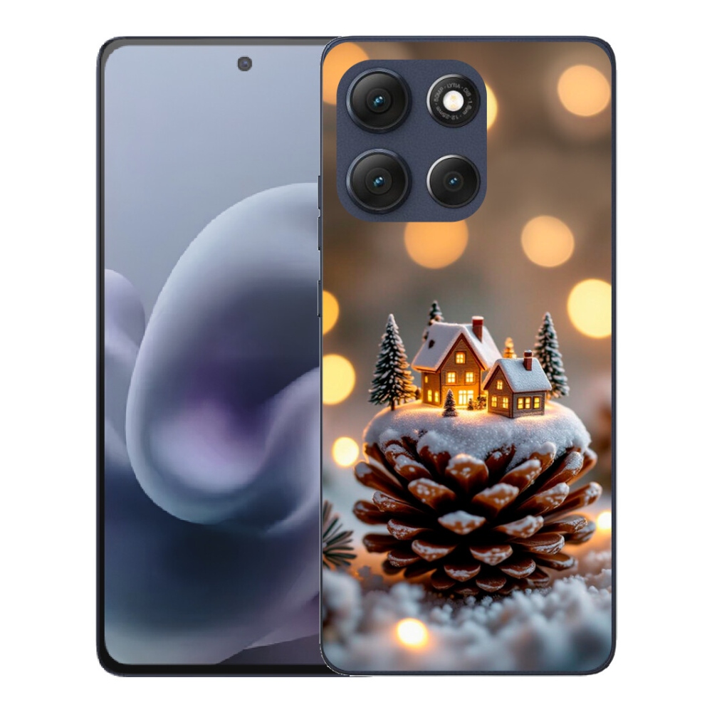 Gélový obal mmCase pre Motorola Moto G86 5G – zimná dedinka
