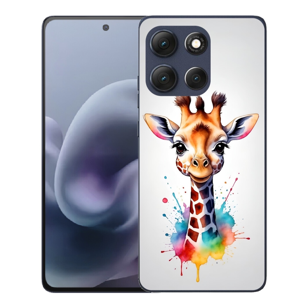 Gélový obal mmCase pre Motorola Moto G86 5G – žirafa 1