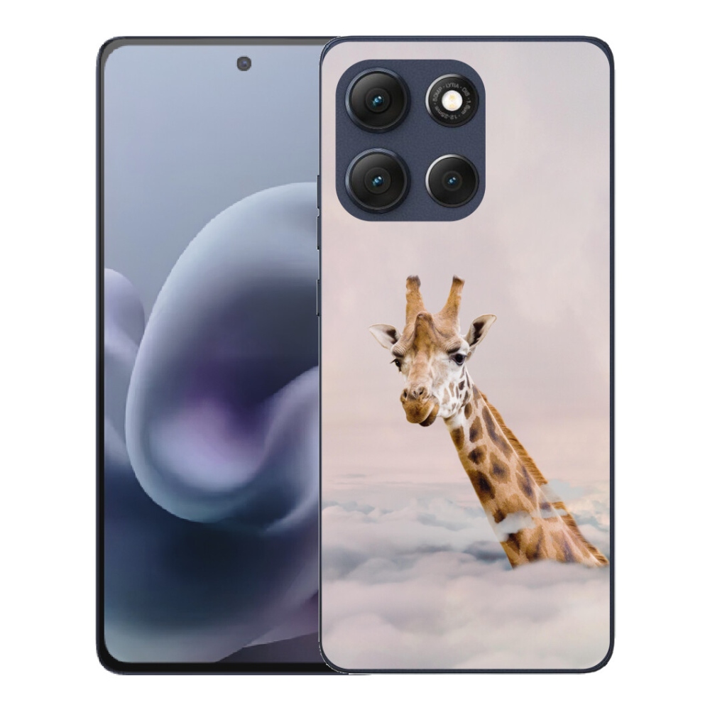 Gélový obal mmCase pre Motorola Moto G86 5G – žirafa v oblakoch