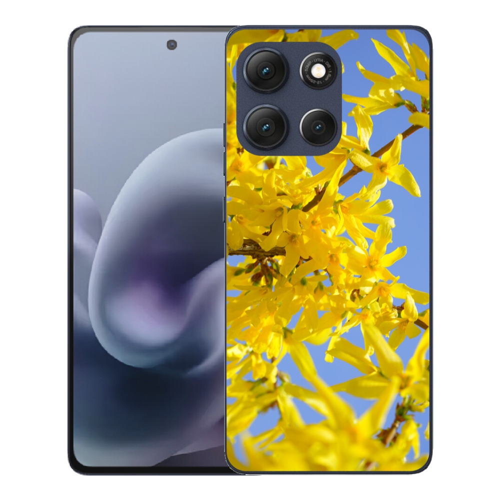 Gélový obal mmCase pre Motorola Moto G86 5G – žlté kvety