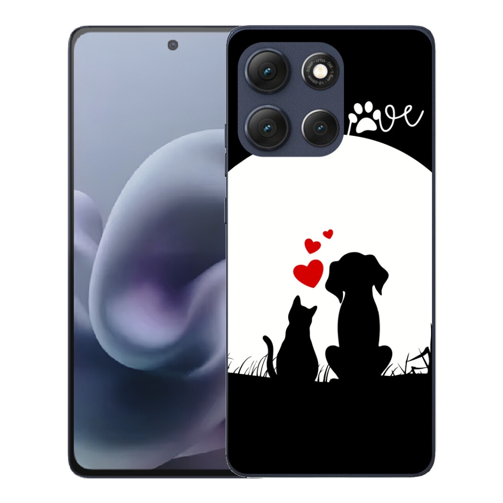 Gélový obal mmCase pre Motorola Moto G86 5G – láska k zvieratám