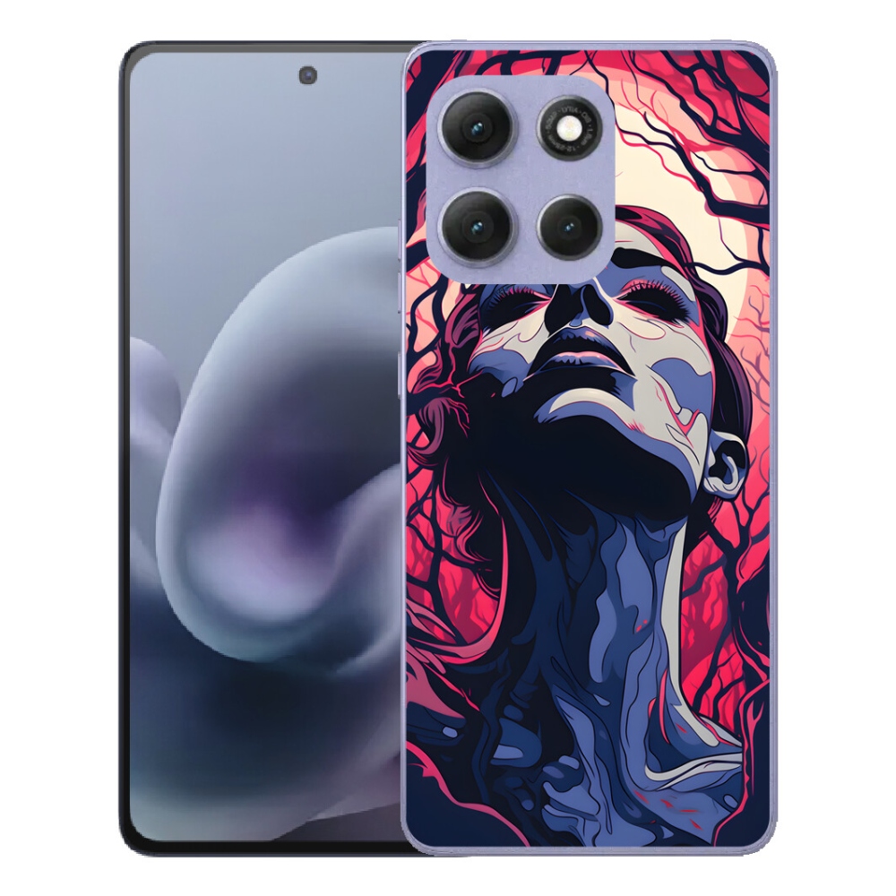 Gélové puzdro mmCase pre Motorola Moto G86 Power 5G – abstraktná tvár