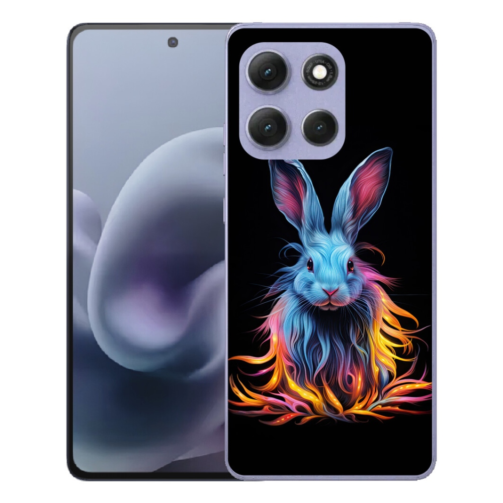 Gélový obal mmCase pre Motorola Moto G86 Power 5G – abstraktný zajac
