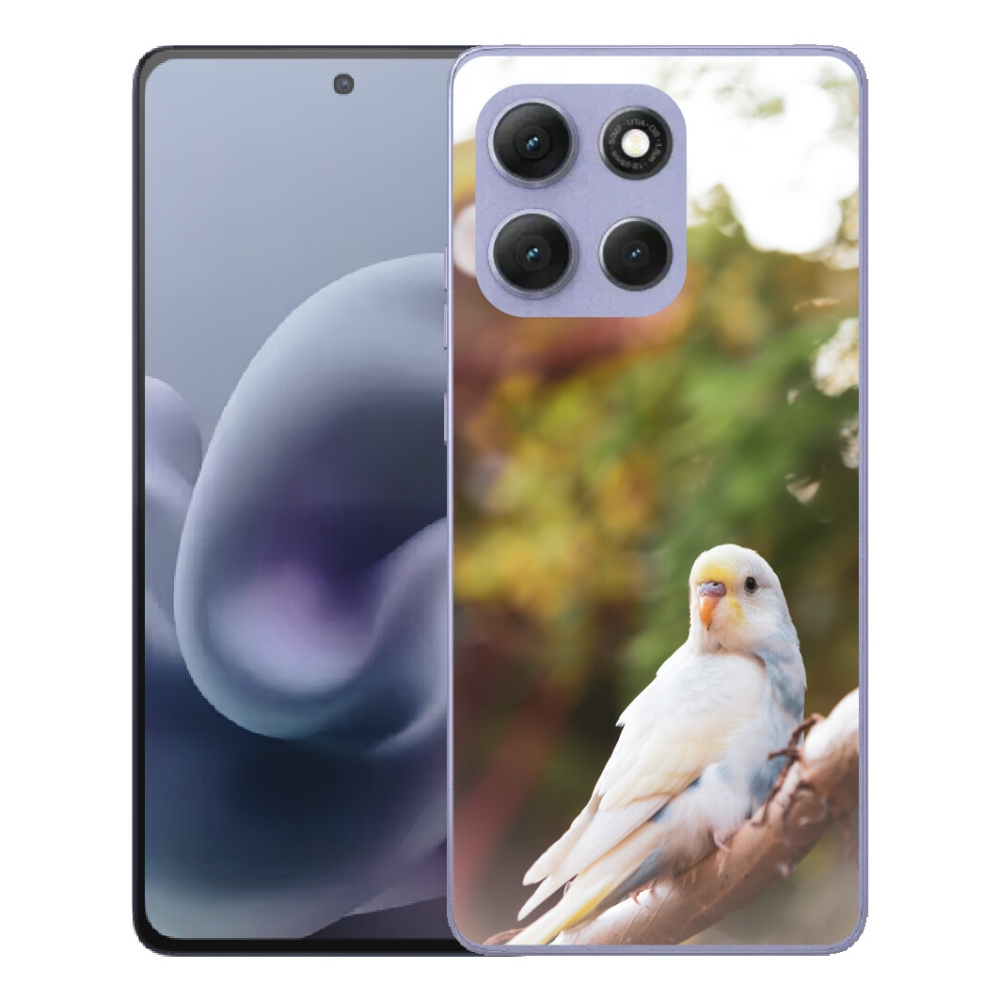 Gélový obal mmCase pre Motorola Moto G86 Power 5G – biela andulka
