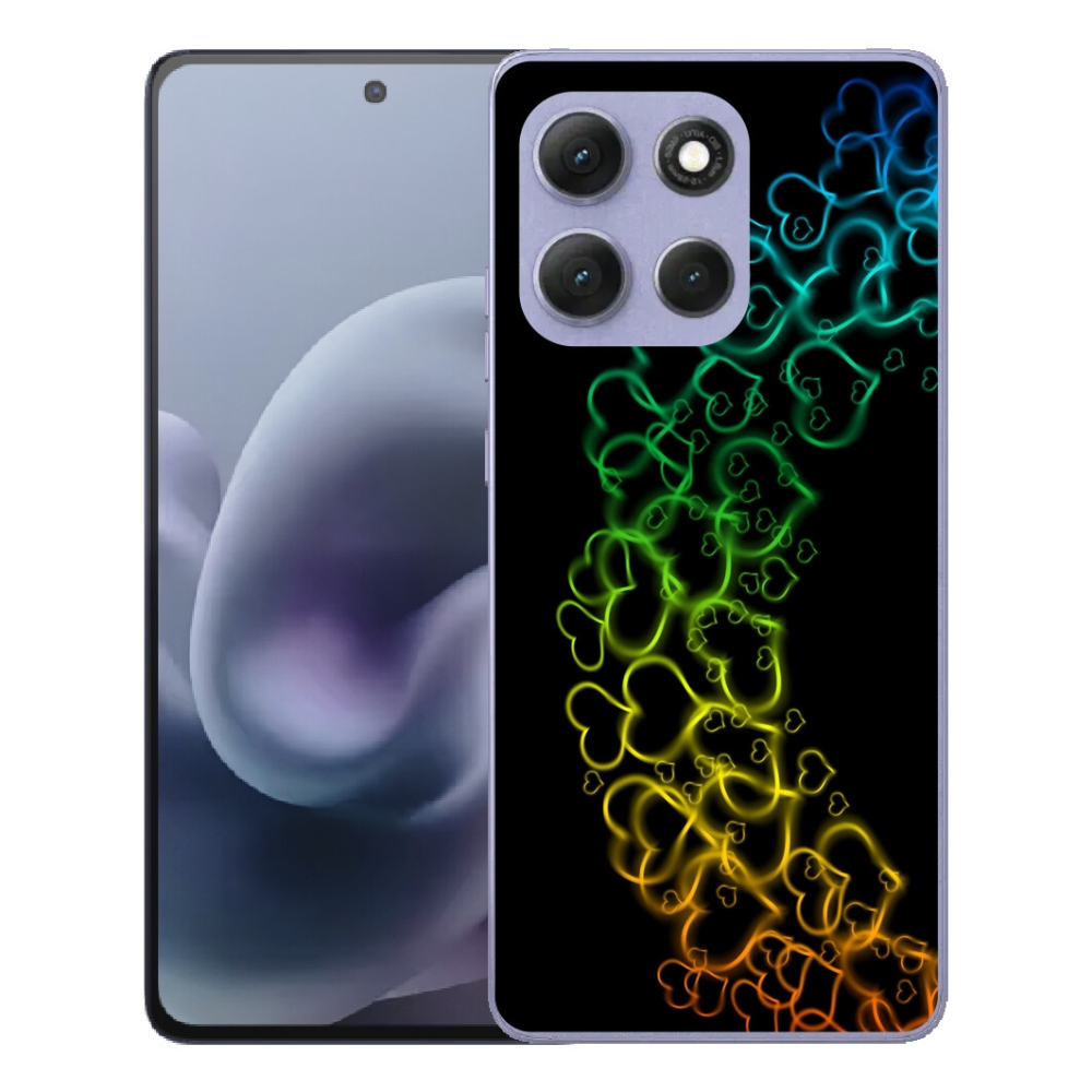 Gélový obal mmCase na Motorola Moto G86 Power 5G – farebné srdiečka