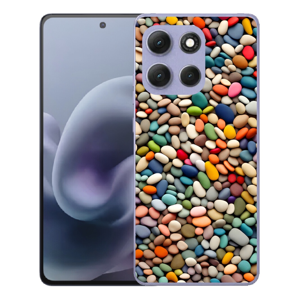 Gélový obal mmCase pre Motorola Moto G86 Power 5G – farebné kamienky 2