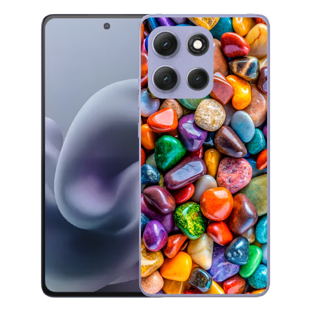 Gélový obal mmCase pre Motorola Moto G86 Power 5G – farebné kamienky