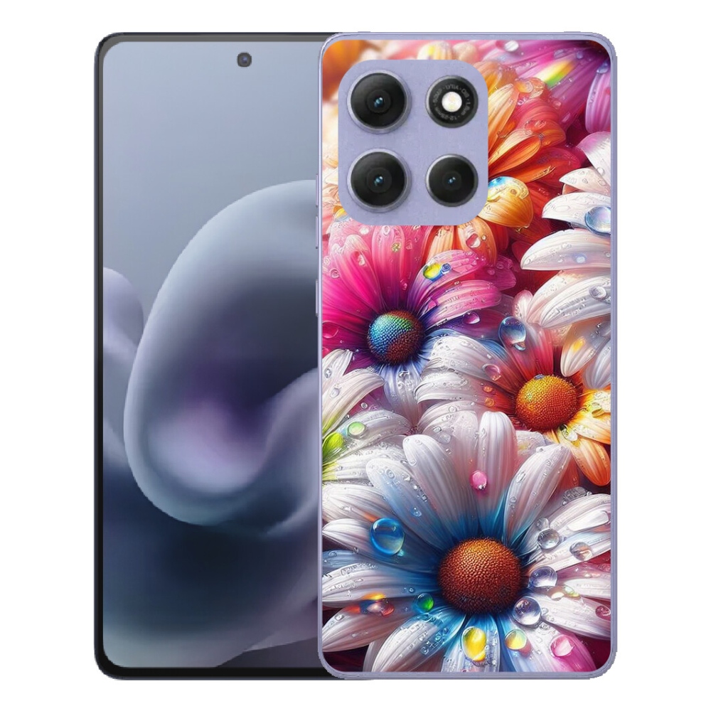 Gélový obal mmCase pre Motorola Moto G86 Power 5G – farebné sedmokrásky