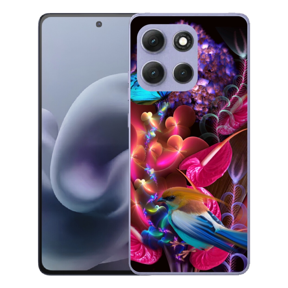 Gélový obal mmCase na Motorola Moto G86 Power 5G – farebné kvety