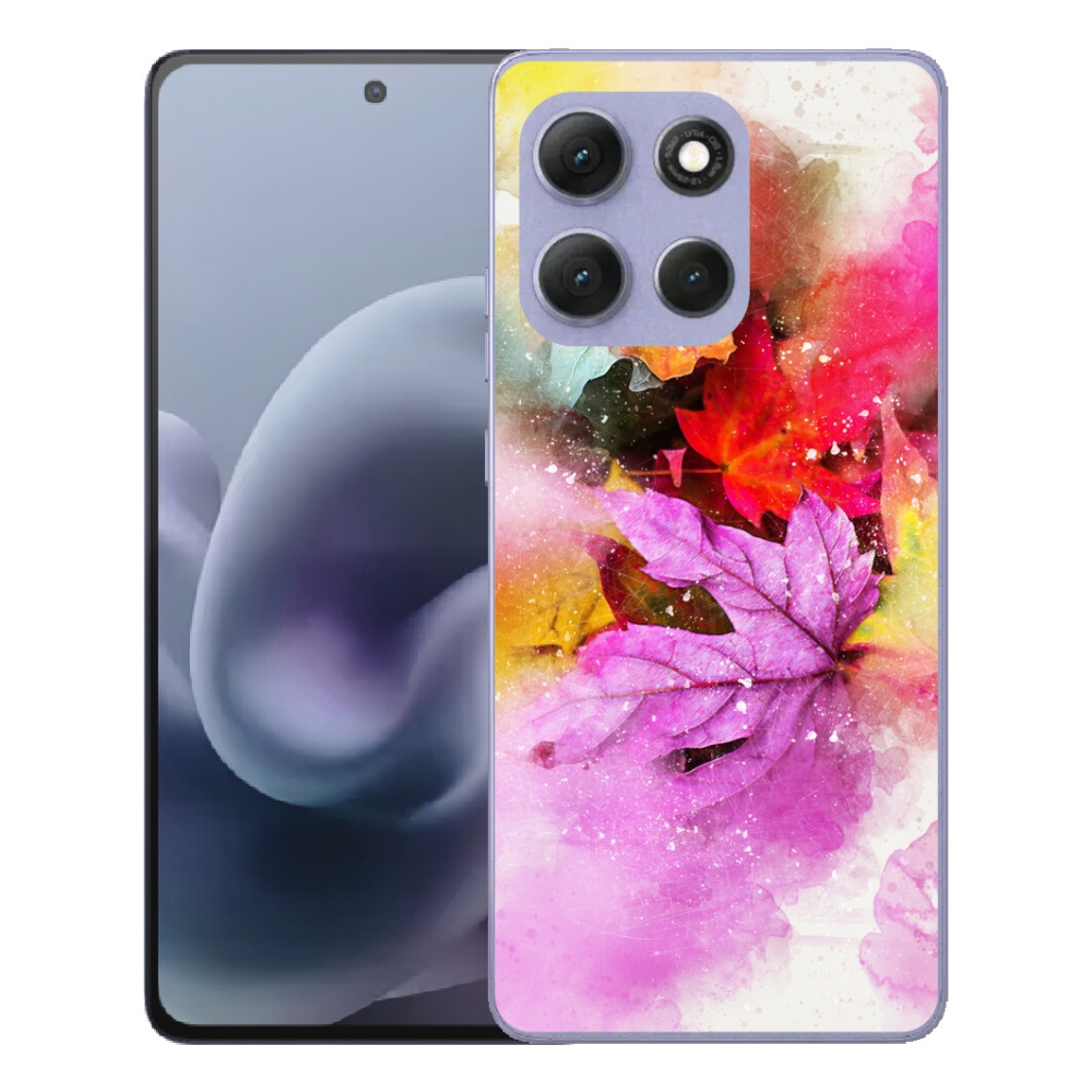 Gélový obal mmCase pre Motorola Moto G86 Power 5G – farebné listy