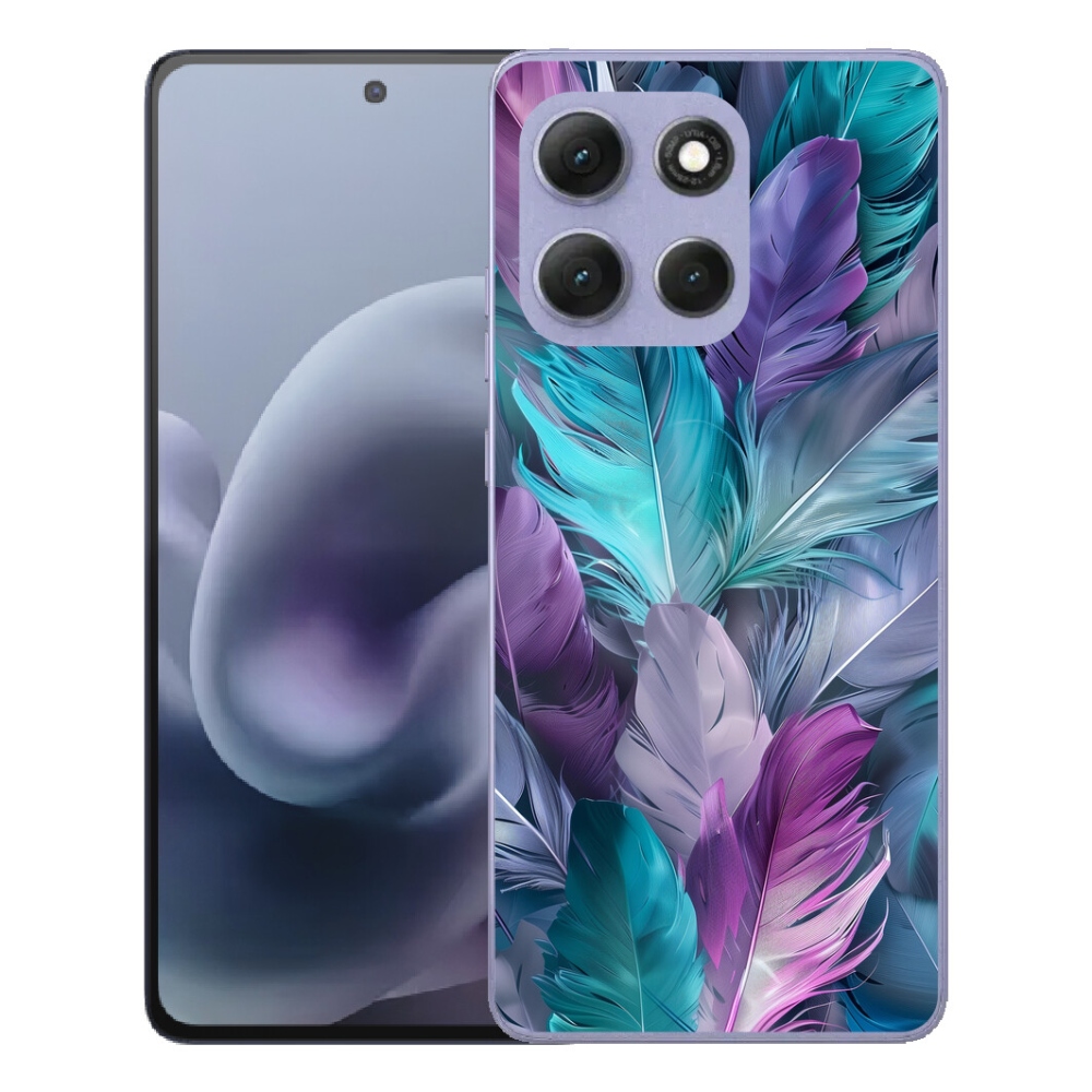 Gélový obal mmCase pre Motorola Moto G86 Power 5G – farebné pierka 2