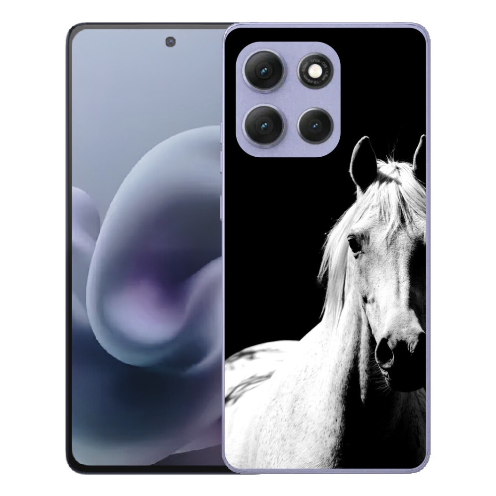 Gélový obal mmCase pre Motorola Moto G86 Power 5G – biely kôň 5