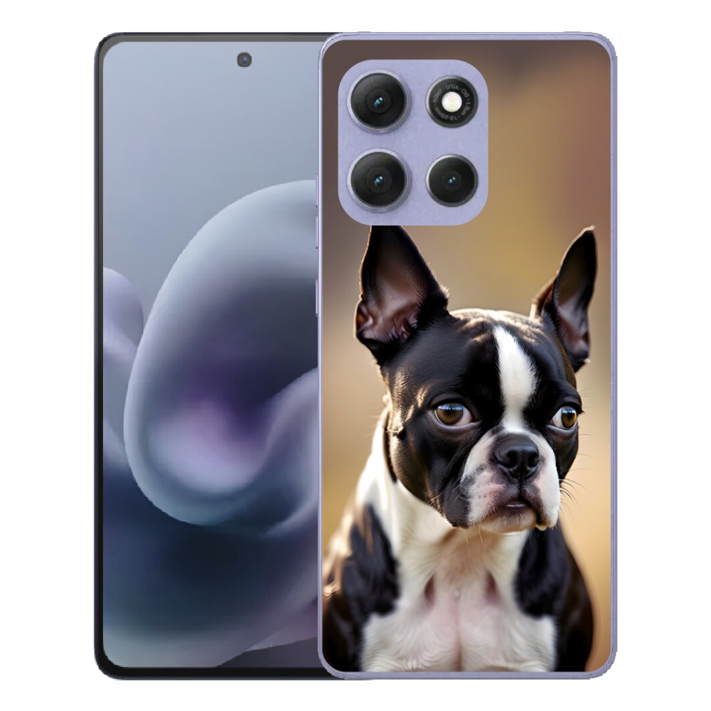 Gélový obal mmCase pre Motorola Moto G86 Power 5G – bostonský teriér