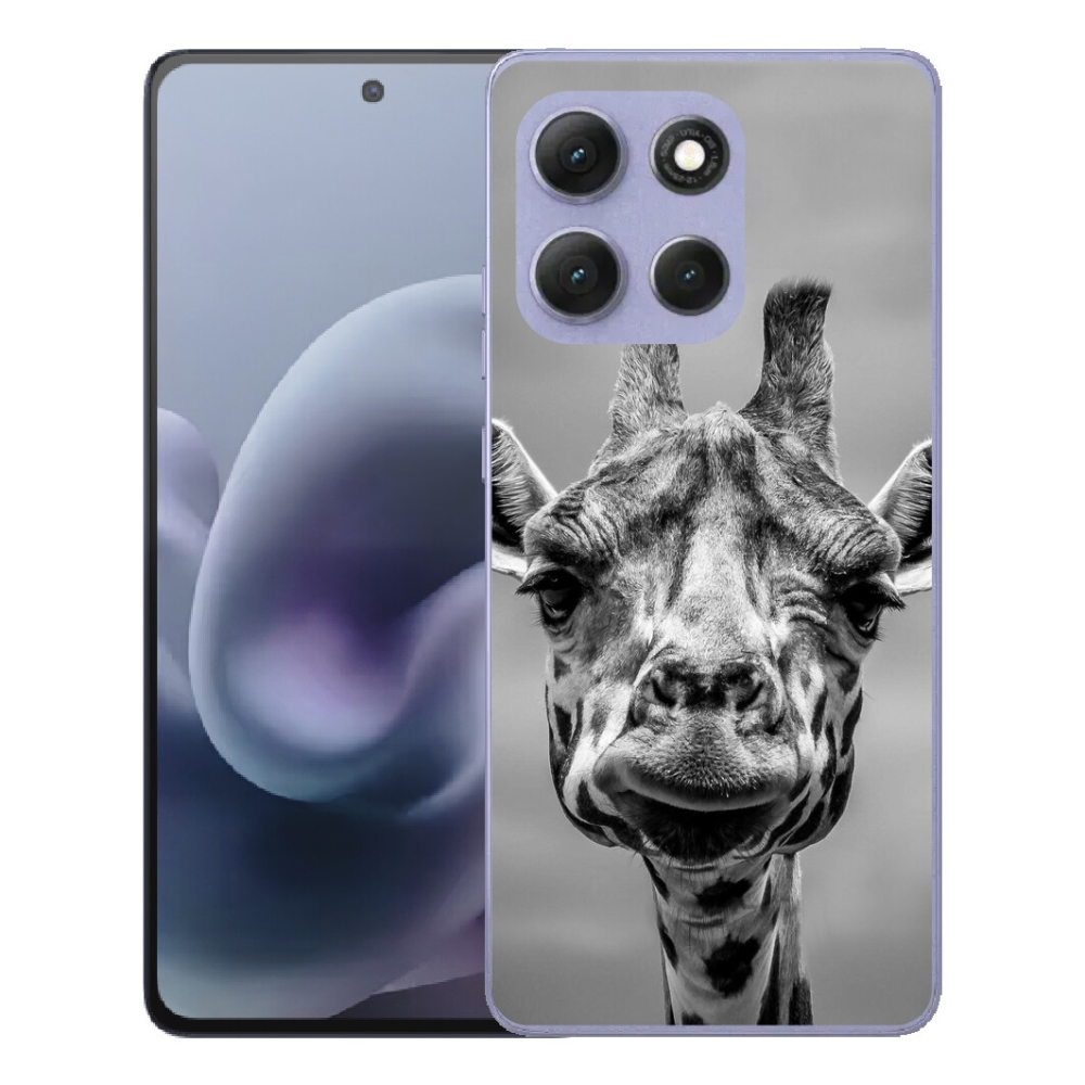 Gélový obal mmCase pre Motorola Moto G86 Power 5G – čierno-biela žirafa