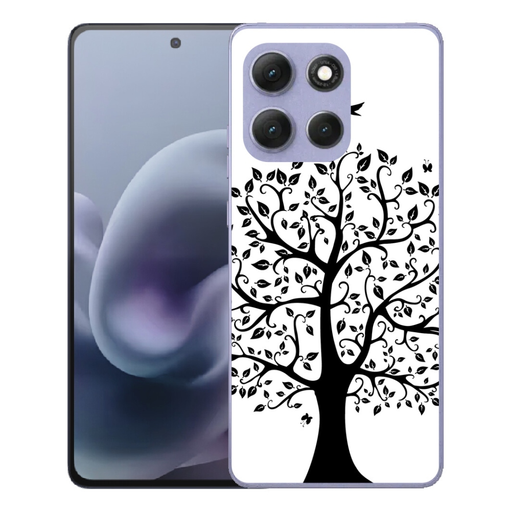 Gélový obal mmCase pre Motorola Moto G86 Power 5G – čierno-biely strom