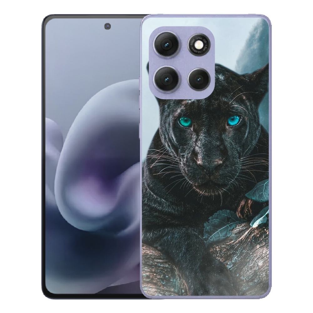 Gélový obal mmCase pre Motorola Moto G86 Power 5G – čierny panter