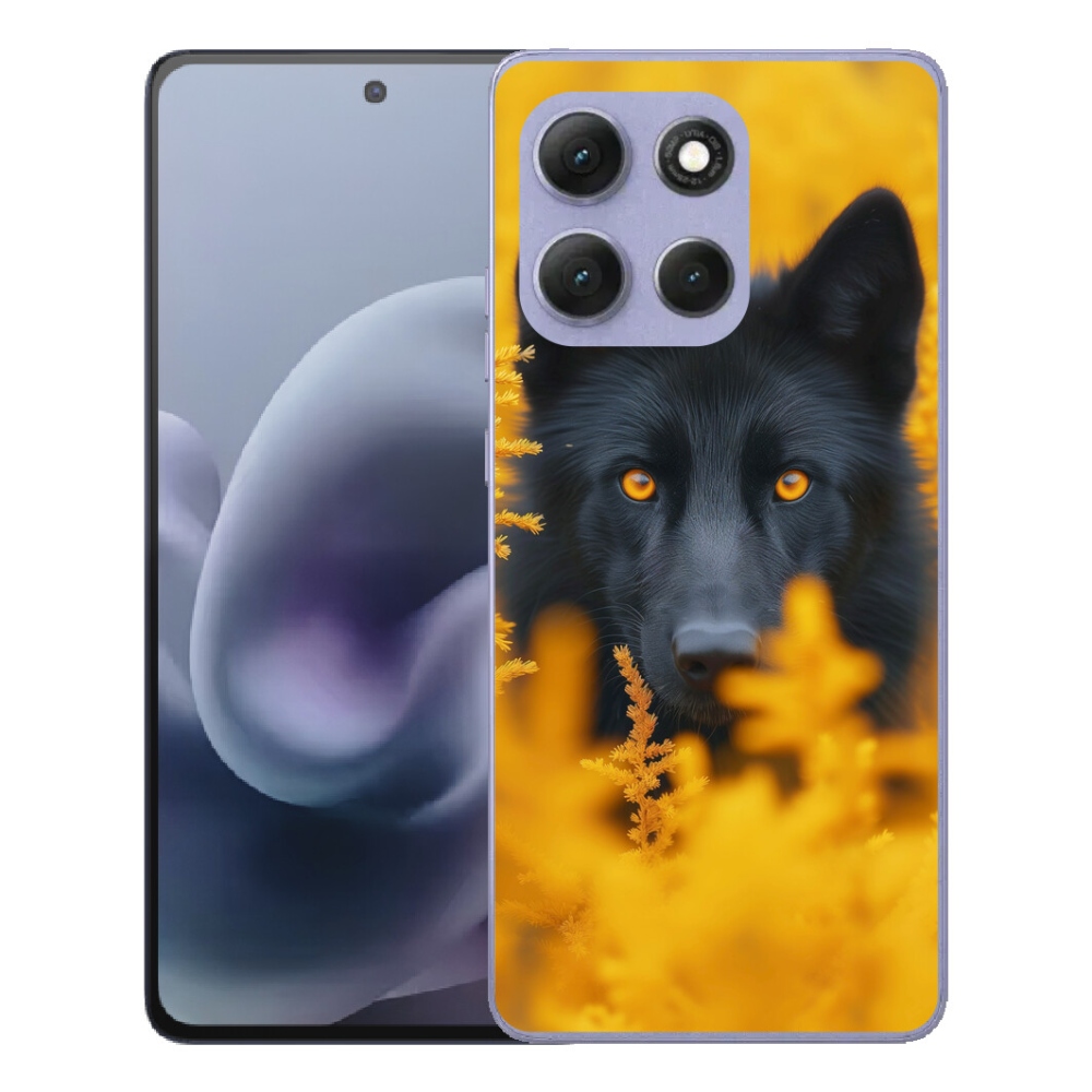 Gélový obal mmCase pre Motorola Moto G86 Power 5G – čierny vlk 2